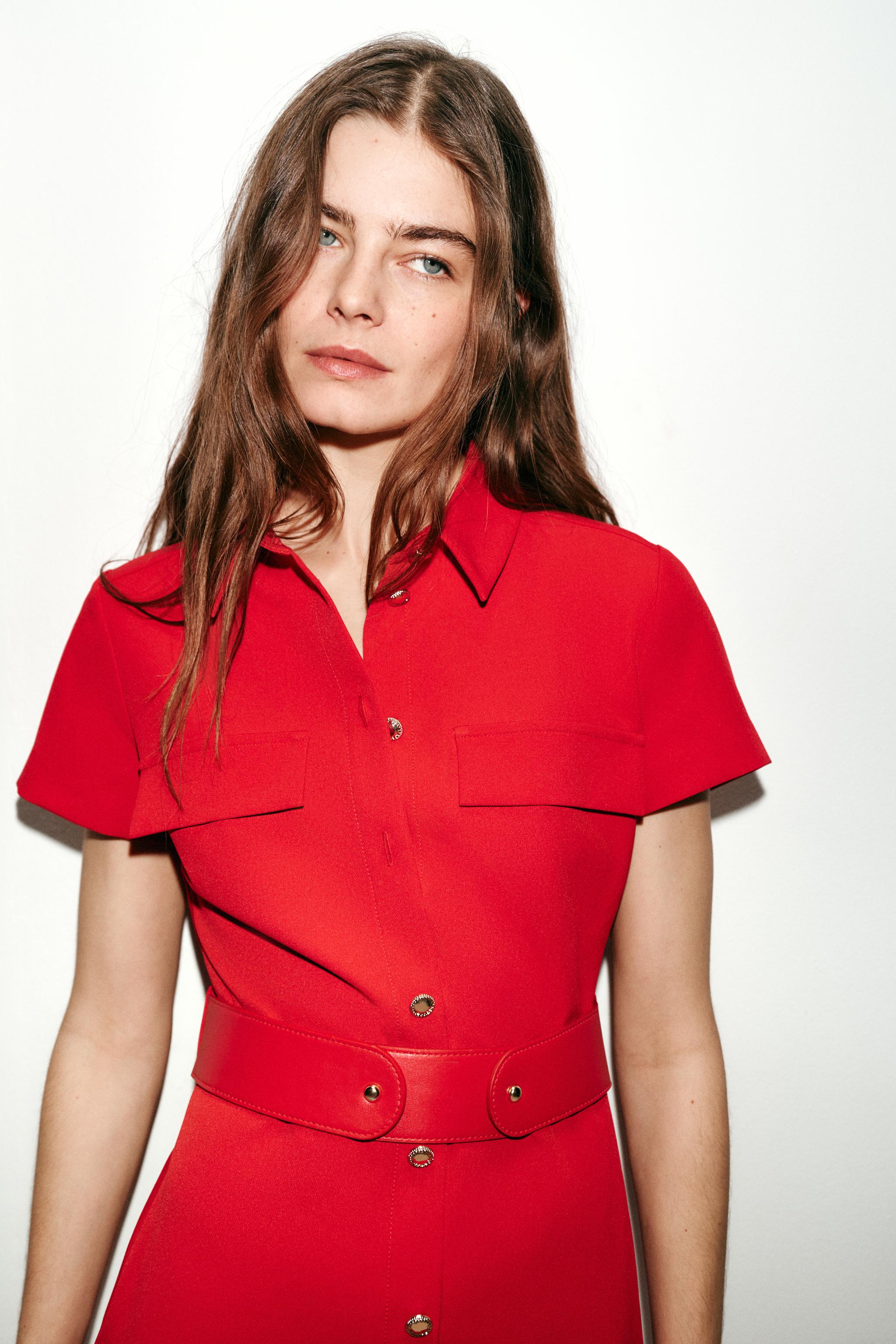 BELTED MIDI DRESS